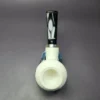 MBSD Meerschaum Silver Lattice Stack Dublin Block Meerschaum Pipe, New - Image 8