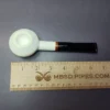 MBSD Meerschaum Deluxe Rustic Squat Rhodesian Block Meerschaum Pipe, Briar-Mortise - Image 9