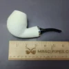 MBSD Meerschaum Silver Part Rusticated Rhodesian Block Meerschaum Pipe, New - Image 9