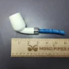 MBSD Meerschaum Silver Smooth Cutty w/ Case Block Meerschaum Pipe, New - Image 9