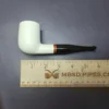 MBSD Meerschaum Smooth Billiard Deluxe Block Meerschaum Pipe, Briar-Mortise, New - Image 9