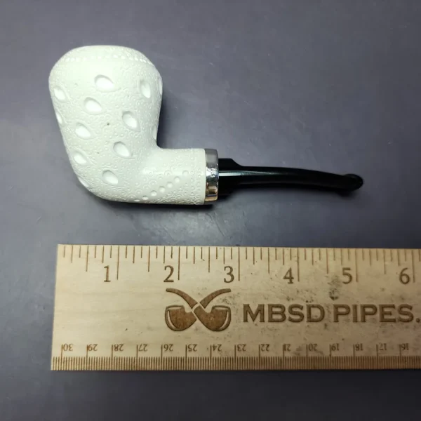 MBSD Meerschaum Silver Lattice Stack Dublin Block Meerschaum Pipe, New - Image 9