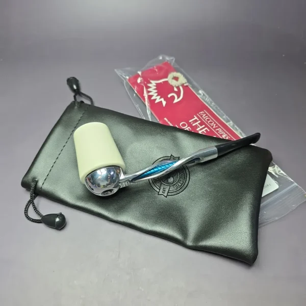 Falcon Shillelagh Blue w/ Smooth MBSD Meerschaum Bowl Pipe, New - Image 9