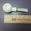 MBSD Meerschaum Silver Rusticated Author Block Meerschaum Pipe, New - Image 9