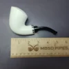 MBSD Meerschaum Silver Smooth Stubby Dublin Block Meerschaum Pipe, New - Image 9