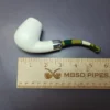 MBSD Meerschaum Deluxe Silver Bent Brandy Block Meerschaum Pipe, New - Image 10