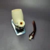 Smooth Block Meerschaum Bent Billiard Estate Pipe, Unsmoked - Image 10