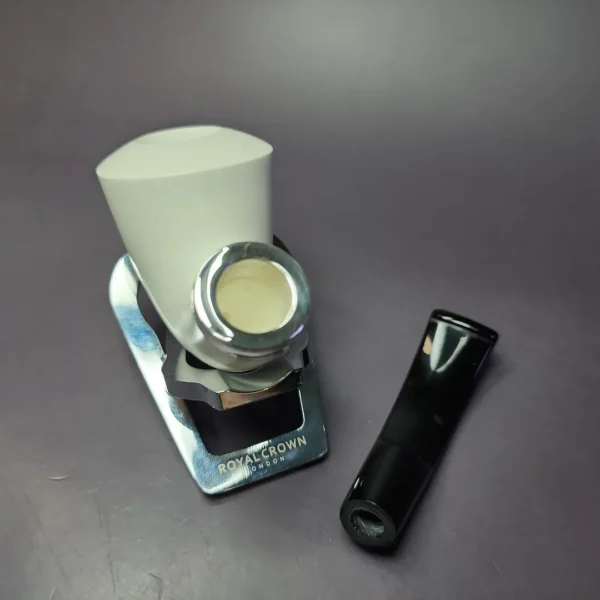 MBSD Meerschaum Silver Smooth Stubby Dublin Block Meerschaum Pipe, New - Image 11