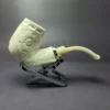 MBSD Meerschaum Silver Reverse Calabash Floral Brandy Block Meerschaum Pipe, New - Image 4