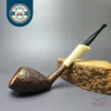 HS Studio Sandblasted Cutty w/ Horn Estate Briar Pipe, Unsmoked