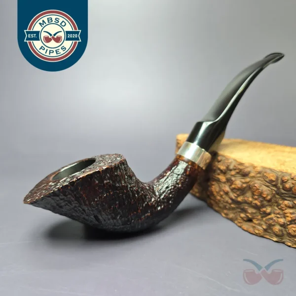 Lasse Skovgaard Sandblasted Dublin w/ Silver Estate Briar Pipe, Unsmoked