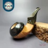 Voboril Pipes Partially Sandblasted Chubby Bulldog Estate Briar Pipe, Unsmoked