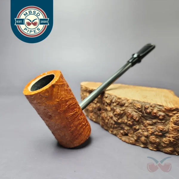 Eltang Basic Sandblasted Poker Estate Briar Pipe, Unsmoked