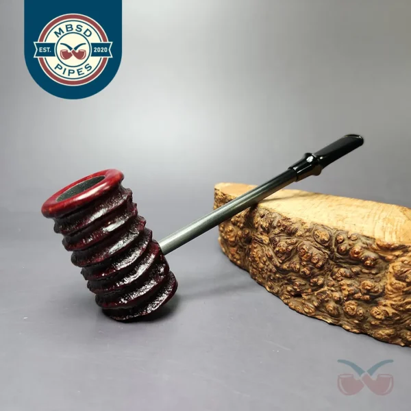 Eltang Basic Rusticated Poker Estate Briar Pipe, Unsmoked