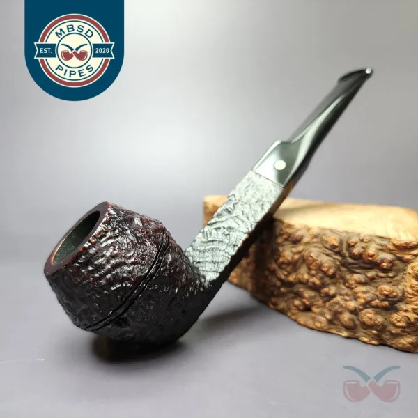 Ashton 1989 Pebble Grain Sandblasted Bulldog Estate Briar Pipe, English Estates