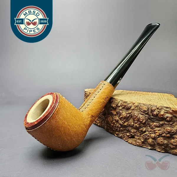 Kiko 11 Leather Wrapped Meerschaum Lined Estate Briar Pipe, Other Estates