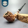 Micoli (Robert Burns) Rusticated Freehand Billiard Estate Briar Pipe, Unsmoked