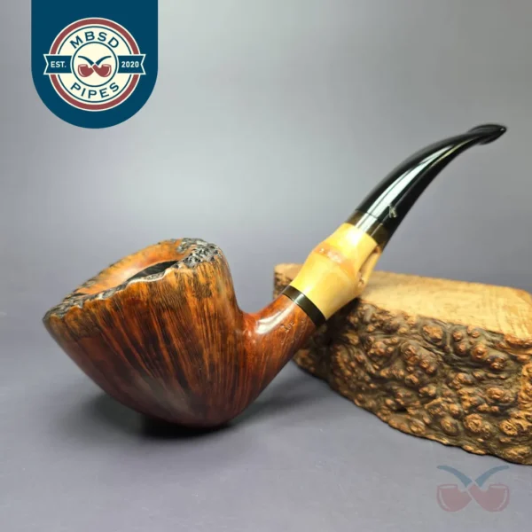 Age Bogelund Smooth Dublin w/ Bamboo Estate Briar Pipe, Danish Estates
