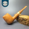 PapaBearPipes Sandblasted All-Briar Billiard Handmade Briar Pipe, New