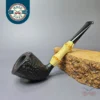 Michael Lindner 2012 D1 Sandblasted Bamboo Dublin Estate Briar Pipe, Unsmoked