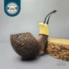 HS Studio Sandblasted Blowfish w/ Boxwood Estate Briar Pipe, Unsmoked