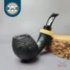 HS Studio Sandblasted Blowfish w/Boxwood Estate Briar Pipe, Unsmoked