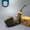 Kent Rasmussen Sandblasted Freehand w/ Masur Birch Estate Briar Pipe, Unsmoked