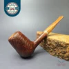PapaBearPipes All-Briar Sandblasted Stack w/ Horn Handmade Briar Pipe, New