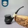 HS Studio Sandblasted "Bo Nordh Pot" w/ Horn Estate Briar Pipe, Unsmoked