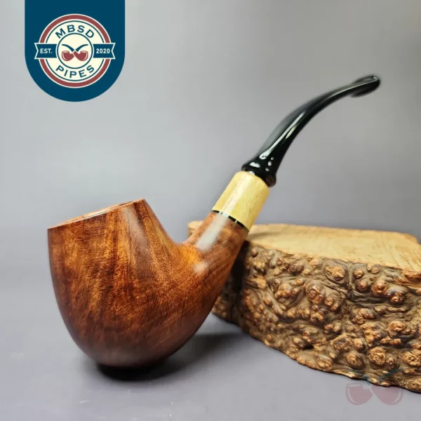 MBSD Briars by Piero Vitale Smooth Brandy w/ Olivewood Briar Pipe, New