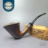 Bruno Nuttens Hand Made XL Smooth Calabash w/ Horn Estate Briar Pipe, Unsmoked