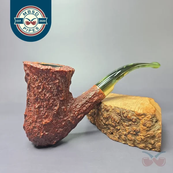 Savinelli Estella XL Rusticated Freehand Vase Estate Briar Pipe, Unsmoked