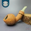 Christian Ruetz Natural Sandblasted "Broken Gaia" Handmade Briar Pipe, New