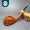 C-Pipe Smooth Long Shank Blowfish w/ Boxwood Handmade Briar Pipe, New