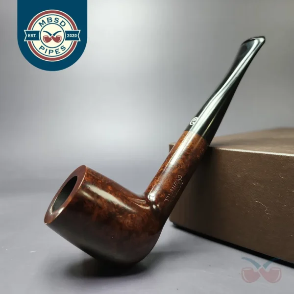 James Upshall Tilshead Group 5 Smooth Billiard Estate Briar Pipe, Unsmoked