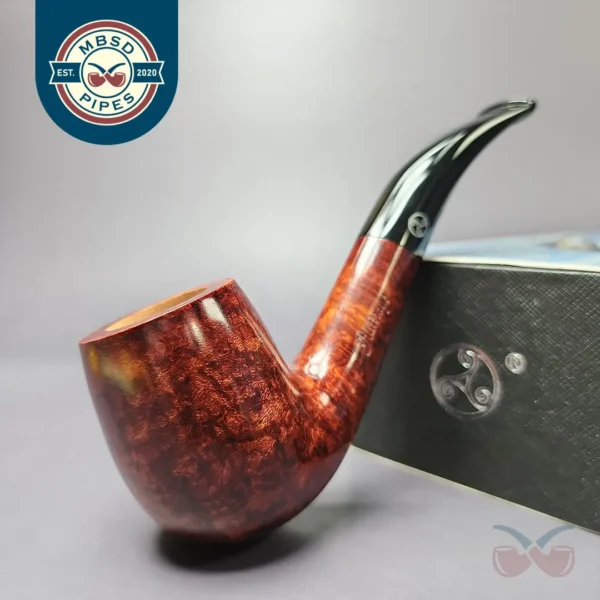 Rattray's Marlin 2 Smooth Bent Billiard Estate Briar Pipe, Unsmoked, 9mm