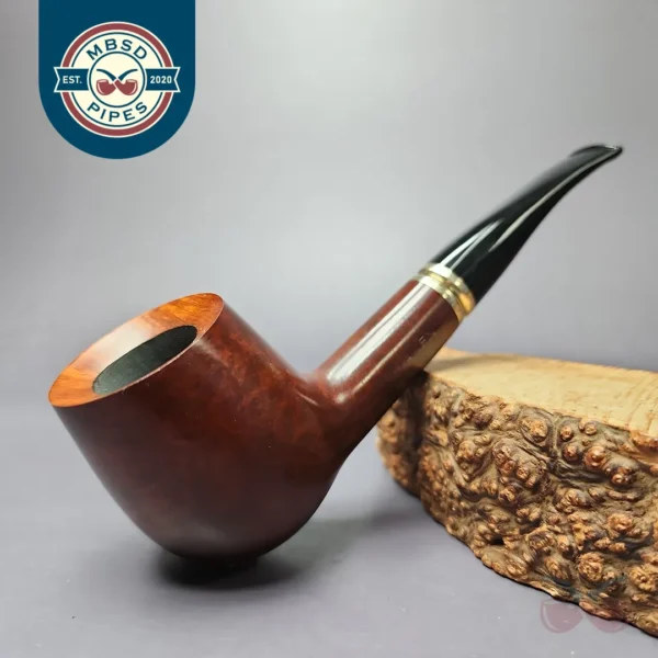 Vauen 3743 Smooth Hawkbill w/ Brass Estate Briar Pipe, Unsmoked, 9mm