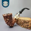 Micoli (Robert Burns) Rusticated Freehand Estate Briar Pipe, Unsmoked