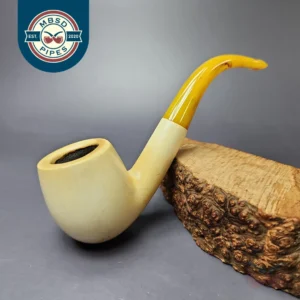 Smooth Bent Billiard Block Meerschaum Estate Pipe, Other Estates