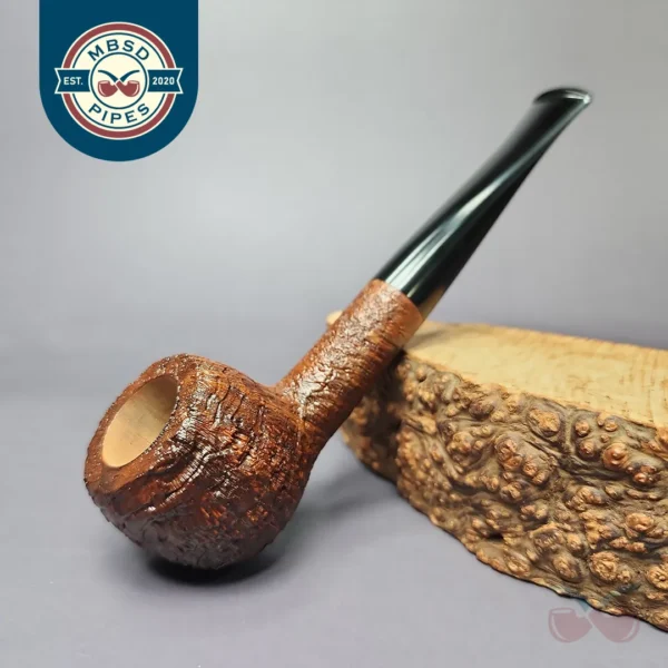 Vollmer & Nilsson Sandblasted Squat Apple Estate Briar Pipe, Unsmoked