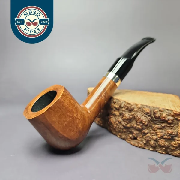 Gigi Fiamma Smooth Panel Billiaed Estate Briar Pipe, Unsmoked, 9mm