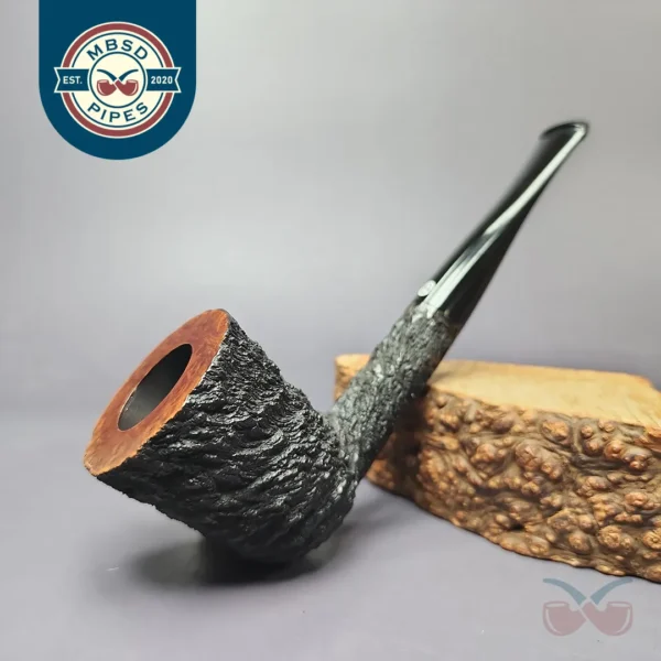 James Upshall Bark EXL Rusticated Dublin Estate Briar Pipe, Unsmoked