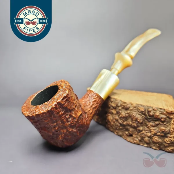 Savinelli Estella Non Pareil 9121 Rusticated Pot Estate Briar Pipe, Italian Estates