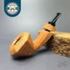 Christian Ruetz Sandblasted "Double Bark" Diamond Dublin Handmade Briar Pipe, New