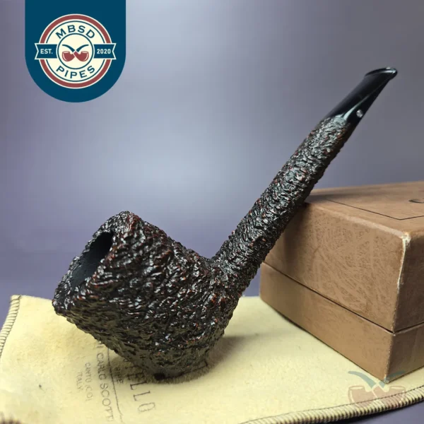 Castello Sea Rock Briar G 32 Rusticated Canadian Estate Briar Pipe, Unsmoked