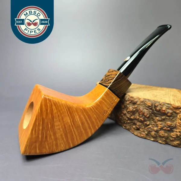 Cavicchi CCCC Grade Smooth Horn w/ Bocote Estate Briar Pipe, Unsmoked
