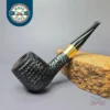 Brian Madsen Rusticated Pot w/ Brass Estate Briar Pipe, Unsmoked