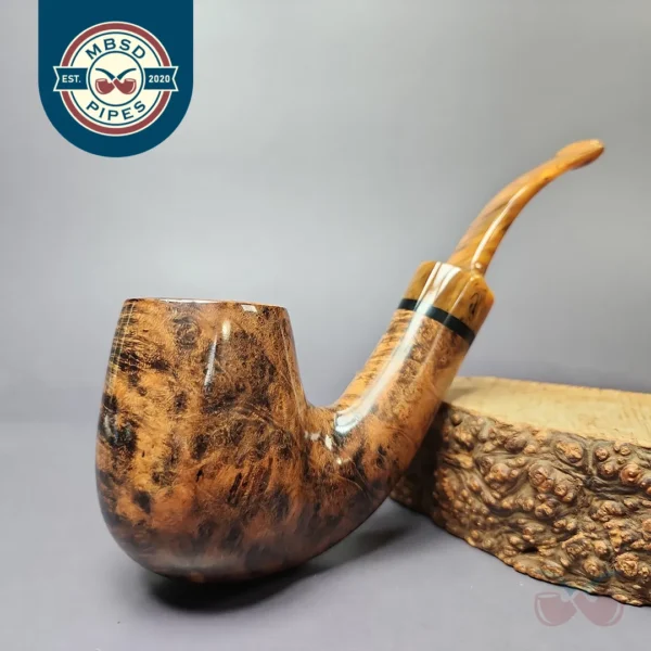 Nording A XL Smooth Bent Billiard Estate Briar Pipe, Unsmoked
