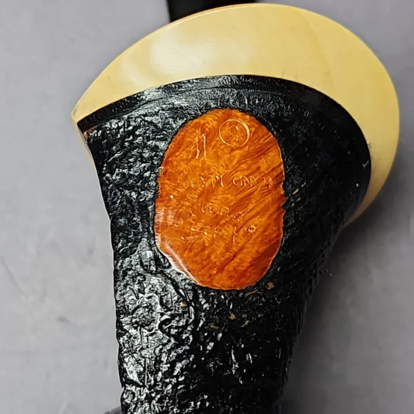 HS Studio Sandblasted Acorn w/ Boxwood Estate Briar Pipe, Unsmoked - Image 2