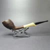 HS Studio Sandblasted Cutty w/ Horn Estate Briar Pipe, Unsmoked - Image 2